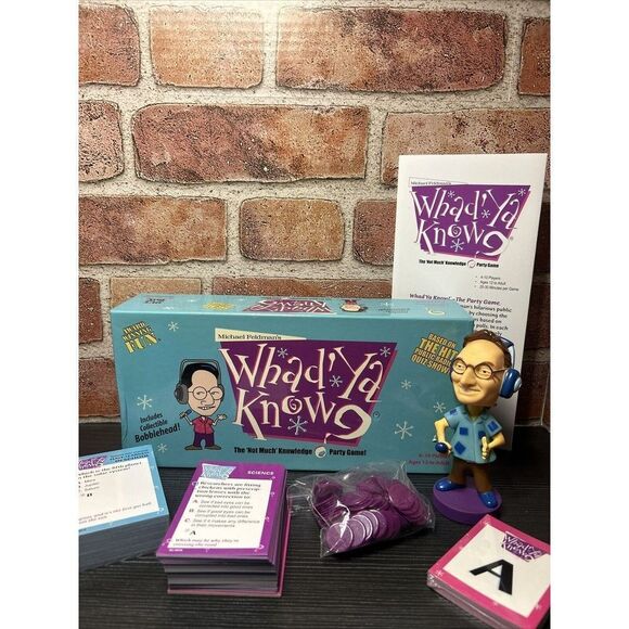 MICHAEL FELDMAN'S WHAD' YA KNOW Party Game with Bobblehead Complete - Picture 1 of 1